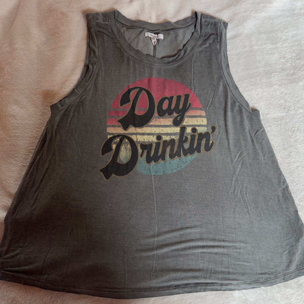 Maurices Gray Graphic Tank Top